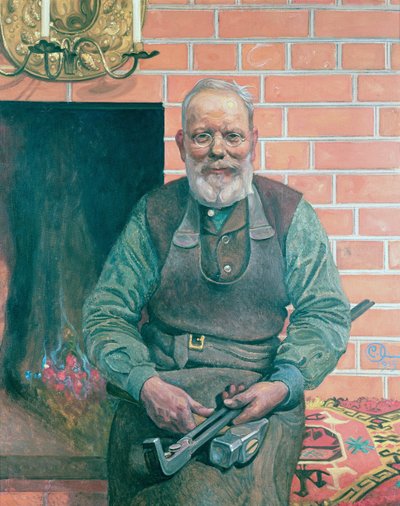 Erik Erikson, The Blacksmith by Carl Larsson